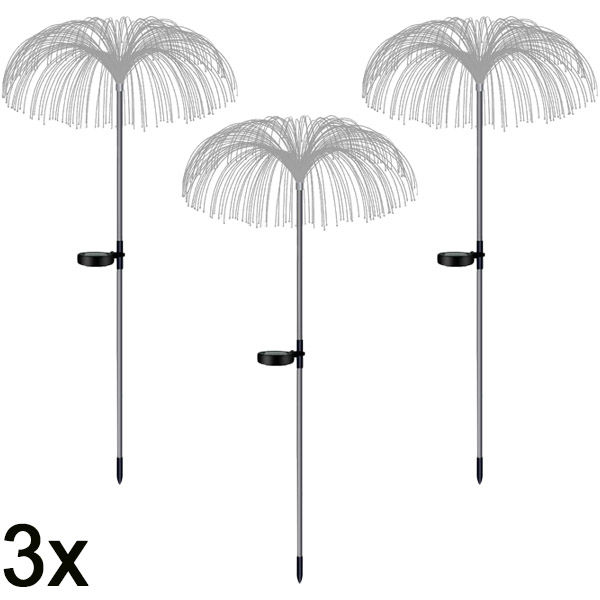 3x Luces solares de jardín tropical | LUMIPALM