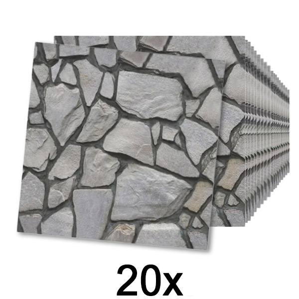 2x Papel pintado autoadhesivo con aspecto de roca Rock Wall (10 uds.) | ROCKWRAP