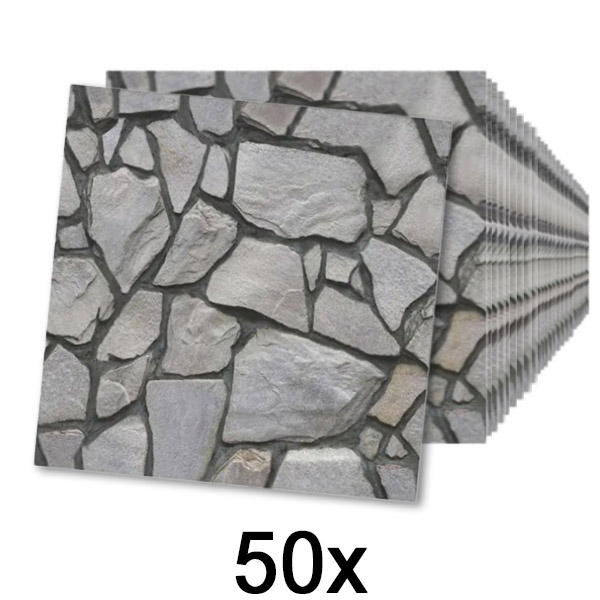 5x Papel pintado autoadhesivo con aspecto de roca Rock Wall (10 uds.) | ROCKWRAP