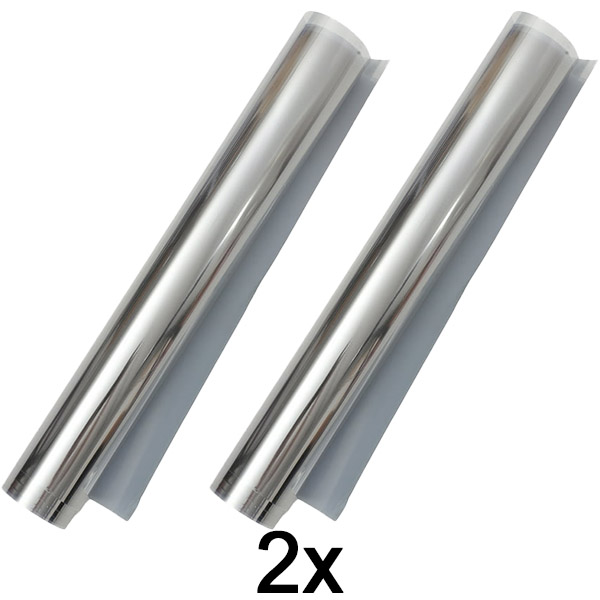 2x Papel de aluminio transparente autoadhesivo (45 x 200 cm) | FOILBLISS